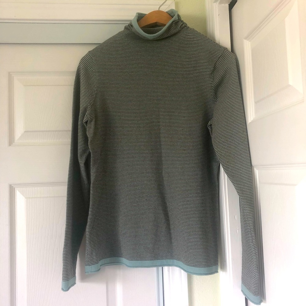 duluth trading co | green knit turtleneck top size small